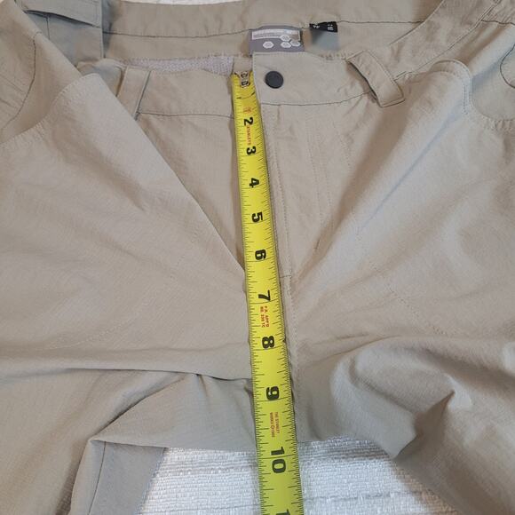 Salomon Convertible Hiking Pants Wms Sz 8/32Wx30 Zip Off Khaki Outdoors Ripstop - Picture 11 of 12
